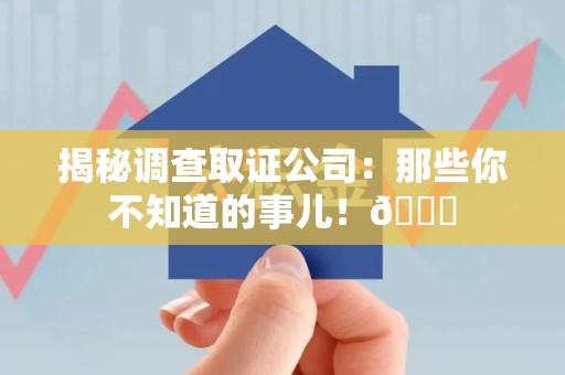 庐山揭秘调查取证公司：那些你不知道的事儿！😎