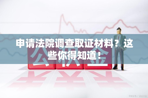 庐山申请法院调查取证材料？这些你得知道！