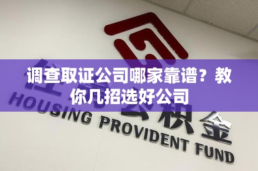 庐山调查取证公司哪家靠谱？教你几招选好公司