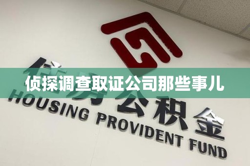 庐山侦探调查取证公司那些事儿