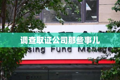 庐山调查取证公司那些事儿