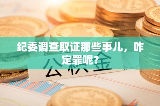 庐山纪委调查取证那些事儿，咋定罪呢？