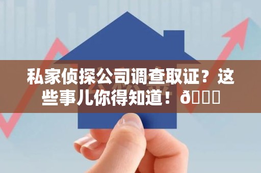庐山私家侦探公司调查取证？这些事儿你得知道！😎