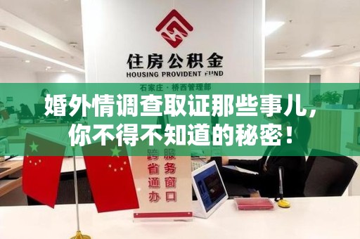 庐山婚外情调查取证那些事儿，你不得不知道的秘密！