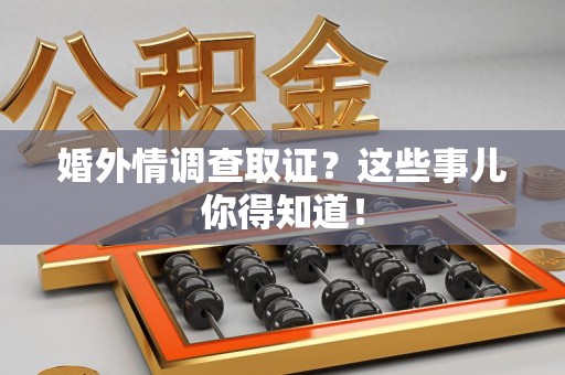庐山婚外情调查取证？这些事儿你得知道！