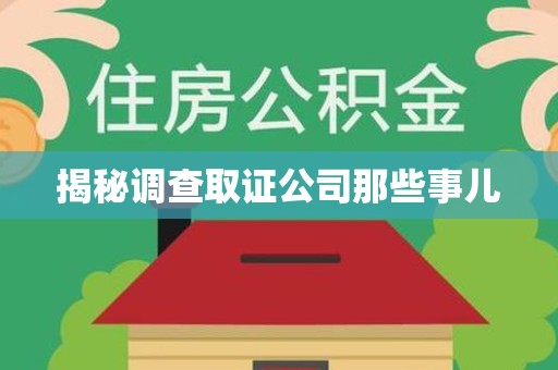 庐山揭秘调查取证公司那些事儿
