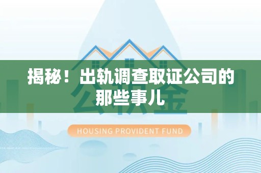 庐山揭秘！出轨调查取证公司的那些事儿