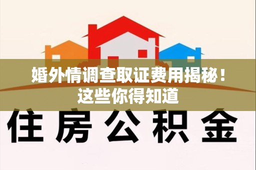 庐山婚外情调查取证费用揭秘！这些你得知道