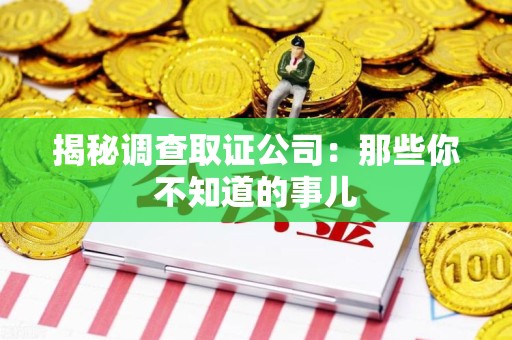 庐山揭秘调查取证公司：那些你不知道的事儿