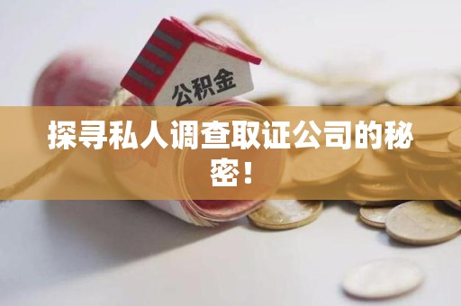 庐山探寻私人调查取证公司的秘密！