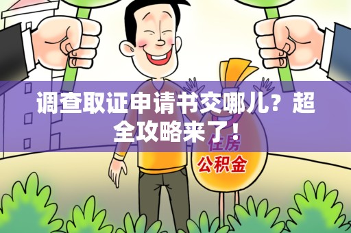 庐山调查取证申请书交哪儿？超全攻略来了！