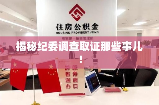 庐山揭秘纪委调查取证那些事儿！
