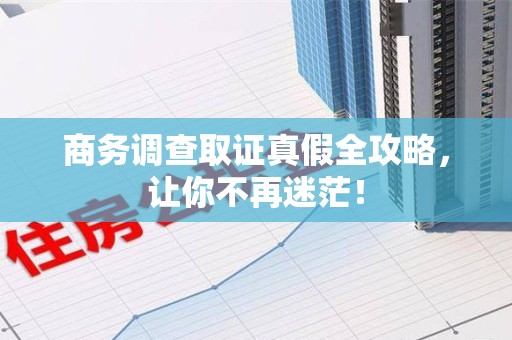 庐山商务调查取证真假全攻略，让你不再迷茫！