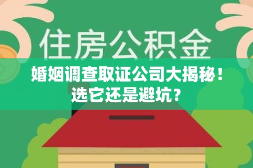 庐山婚姻调查取证公司大揭秘！选它还是避坑？