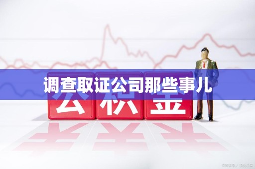 庐山调查取证公司那些事儿
