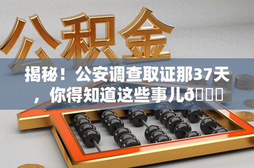 庐山揭秘！公安调查取证那37天，你得知道这些事儿😎