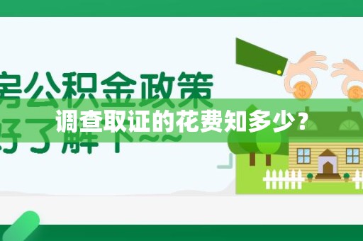 庐山调查取证的花费知多少？