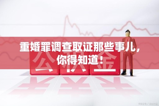 庐山重婚罪调查取证那些事儿，你得知道！